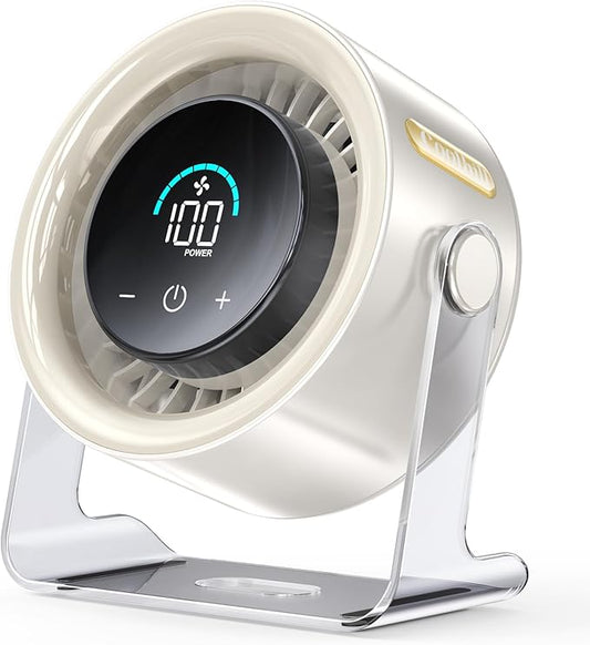Coolhill USB Desk Fan for Bedroom: 100 Speeds Digital Display Quiet Table Fan by Unknown