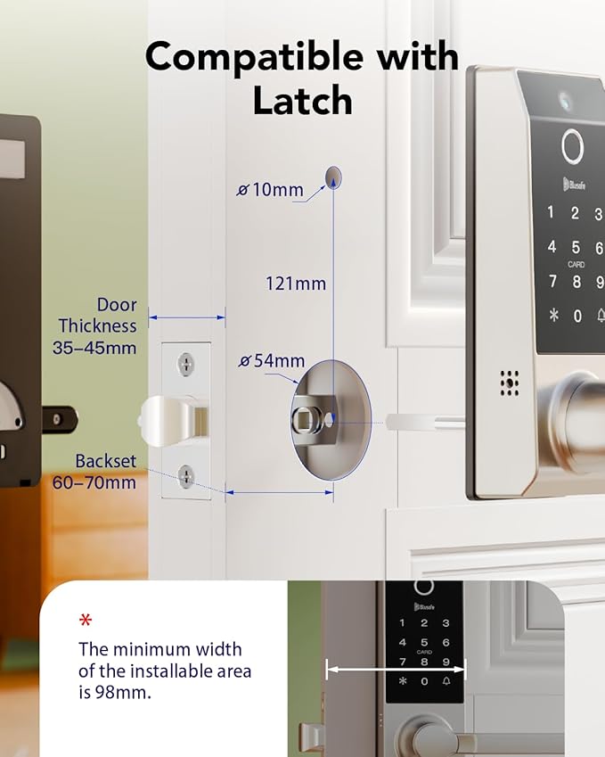 Smart Lock Doorbell Fingerprint Smart Door Lock Deadbolt - Image 8