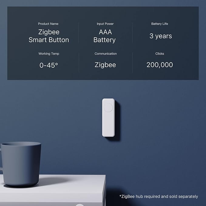 THIRDREALITY ZigBee Smart Button Yellow, 3-Way Remote Control, Require Zigbee - Image 3
