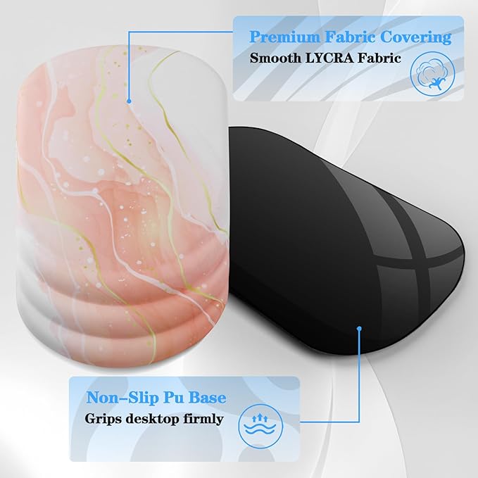 Mouse Pad Wrist Wrist Rest, Comfortable Memory Foam Wrist Rest, Non-Slip PU Base - Image 5