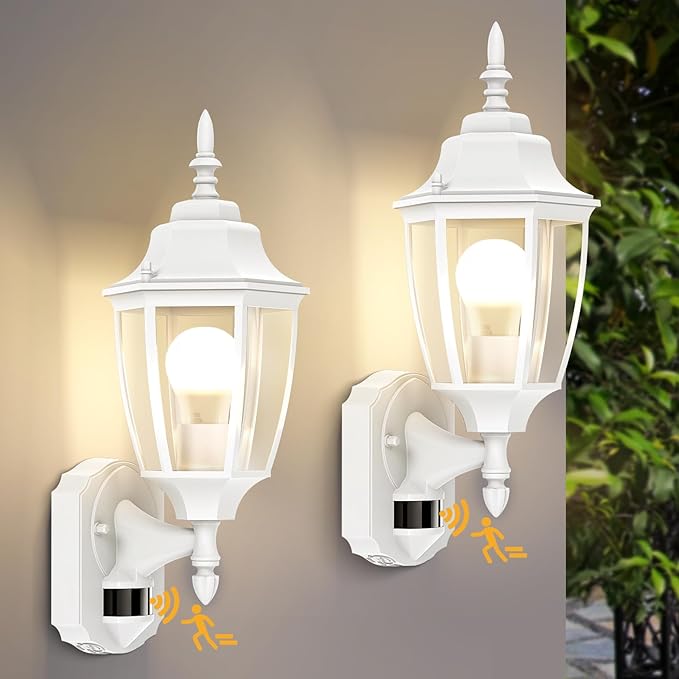 Lamomo Outdoor Wall Sconce, 2 Pack Dusk to Dawn Motion Sensor Light Fixtures - Image 7