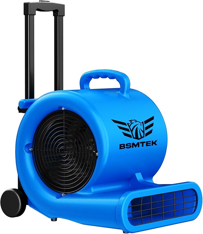BSMTEK 5000 CFM 1HP Air Mover Blower Fan, Floor Blower Dryer by BSMTEK