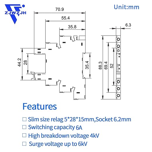 Electromagnetic Relay 5VDC SPDT 6Amp, Power Relays - Image 4