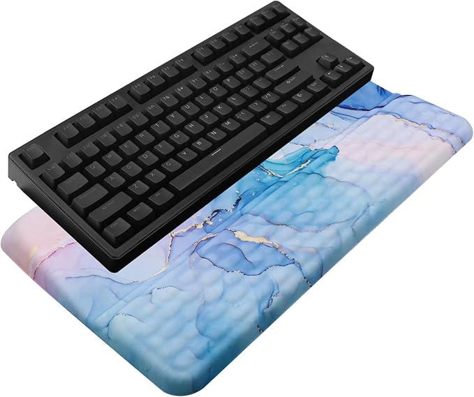 Computer Keyboard Stand with Wrist Rest, Ergonomic Tilted Keyboard Holder by KEPUTAIER