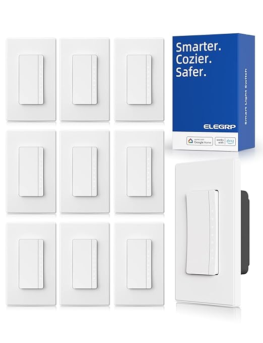 ELEGRP Smart Dimmer Light Switch DPR30, 2.4GHz Wi-Fi Dimmer Switch Compatible by ELEGRP%7CELEGROUP