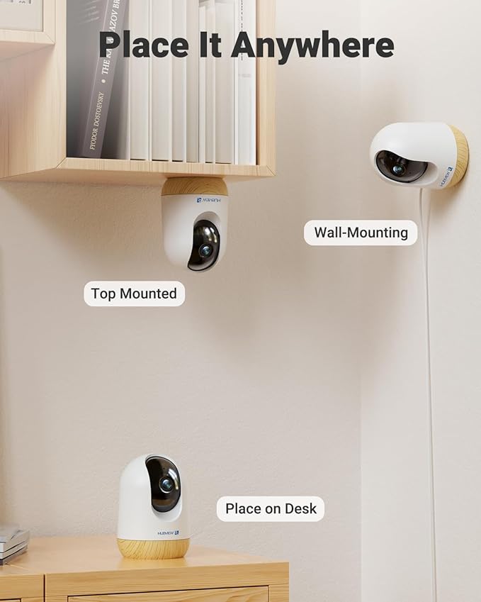 MUBVIEW 5MP Plug-in Indoor Security Camera no Subscription, 5/2.4G WiFi Pet Cam - Image 6