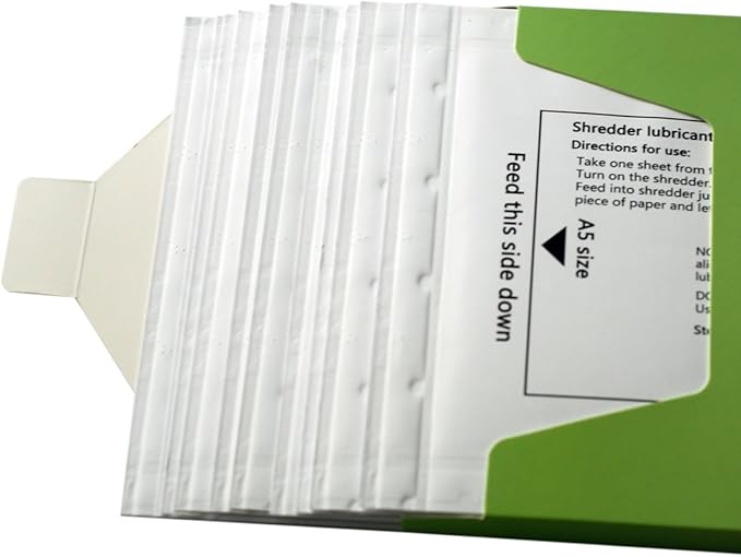 Ansoon 24 Pack Paper Shredder Lubricant Sheets, Paper Shredder Sharpening & - Image 6
