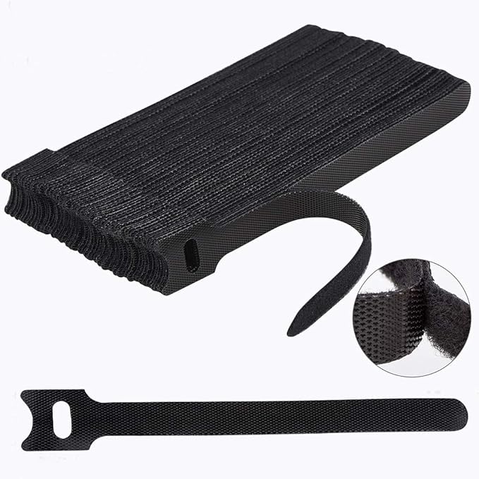 Nettbe 60 PCS 6 Inches Reusable Cable Ties, Adjustable Cord Straps Wire by Nettbe