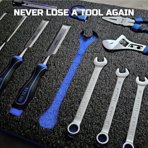 onreva tool box foam organizer 16x12x2 inch 3pack, front angle view