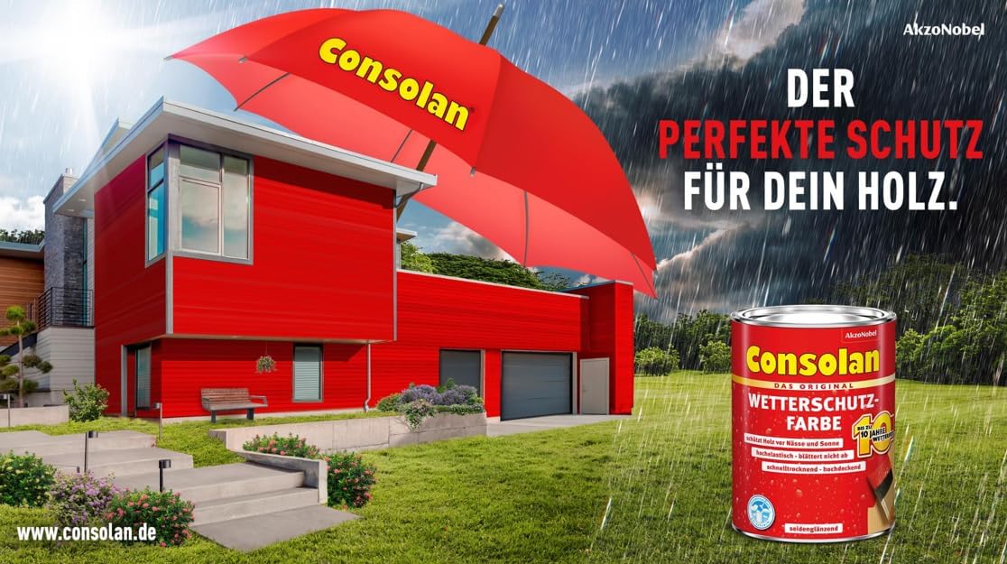 Consolan Weatherproof White Acrylic Paint 5000 Milliliters