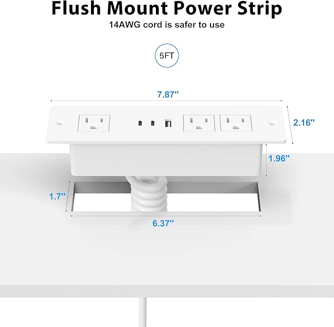Furniture Drawer Outlet, Recessed Power Strip - Image 7
