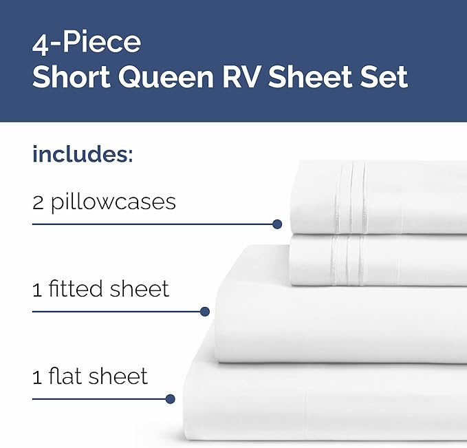 RV Short Queen Sheet Set 60 X 75 - Image 2