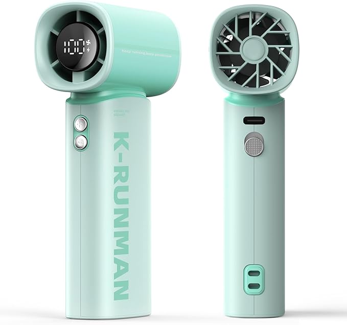 K-RUNMAN Portable Handheld Turbo Fan, 100 Speeds Adjustable Mini Personal Fan - Image 8