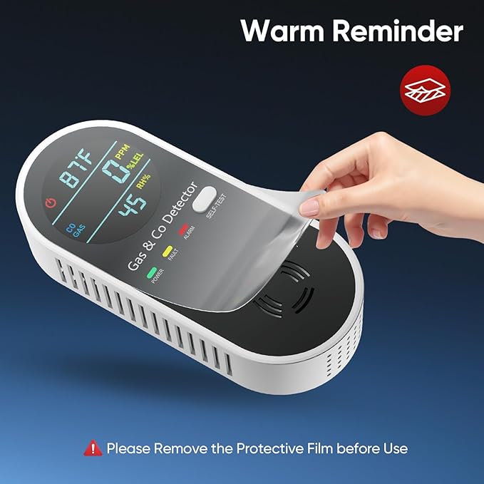 NICGOL Upgraded Natural Gas Leak Detector & Carbon Monoxide Detectors - 4 in 1 - Image 5