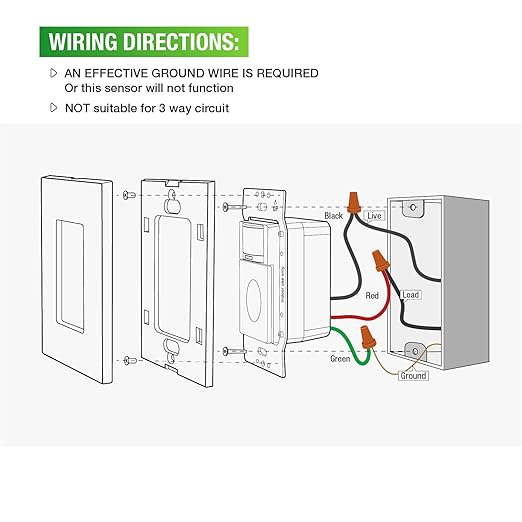 RAYZEEK Motion Sensor Light Switch, Single Pole, Ground Wire Required, OCC & - Image 2