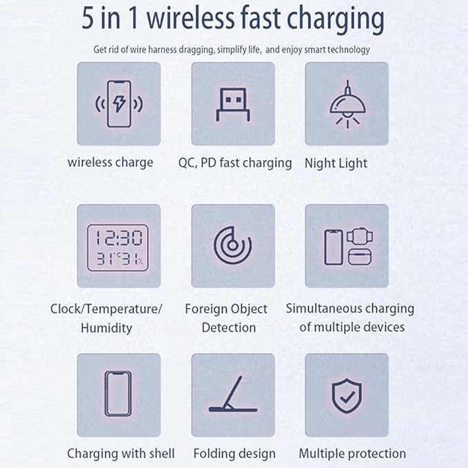 AYI 5in1 Multi Functional Wireless Charging Station - Image 9