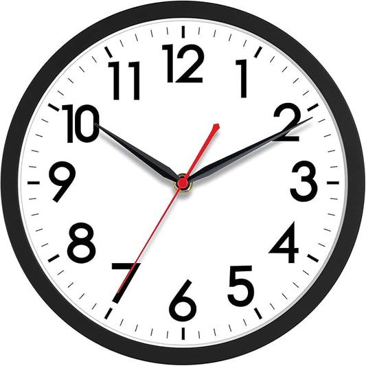 AKCISOT Wall Clock 10 Inch Silent Non-Ticking Modern Clocks Battery Operated by Akcisot