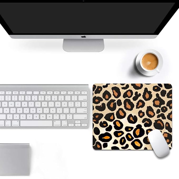 Into The Wild Leopard Print Case Square Mouse pad, Waterproof, Anti Slip Rubber - Image 6