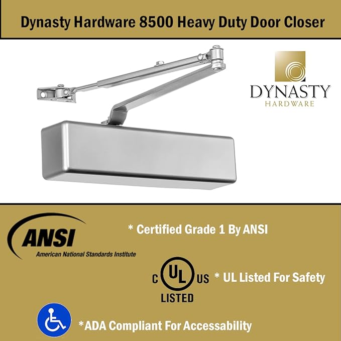 Dynasty Hardware Door Closer, Grade 1 Heavy Duty Commercial Hydraulic Closer - Image 6