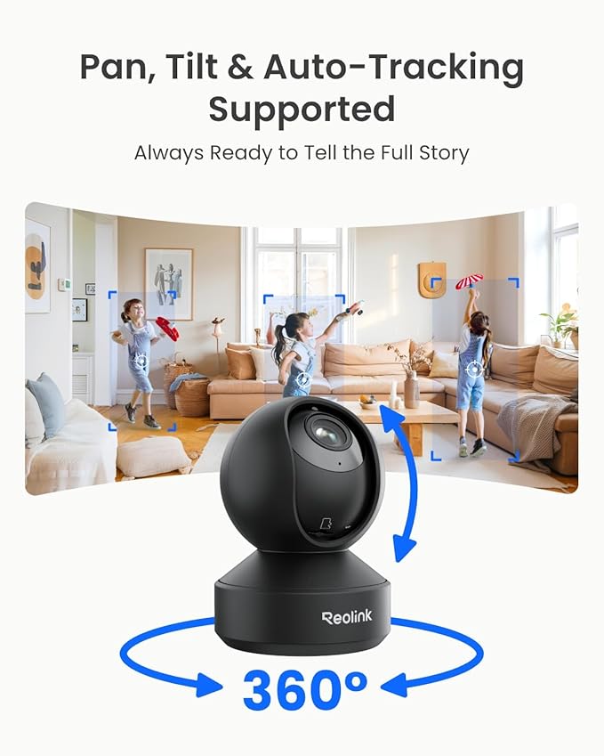 REOLINK Smart 4K UHD Pan & Tilt Dual-Band Wi-Fi 6 Indoor Security Camera - Image 3