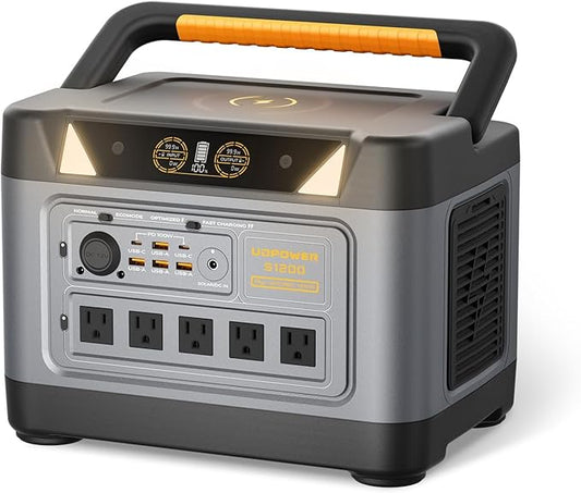 UDPOWER S1200 1190Wh Portable Power Station | 1200W Pure Sine Wave AC + Max by UDPOWER