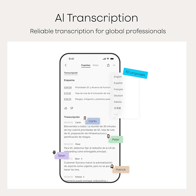 Plaud NotePin S AI Voice Recorder, Wearable AI Notetaker, AI Transcribe & - Image 6