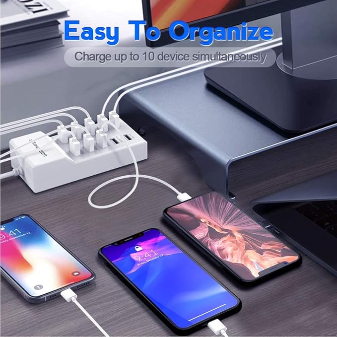 10-Port USB Wall Charger Station - Image 5