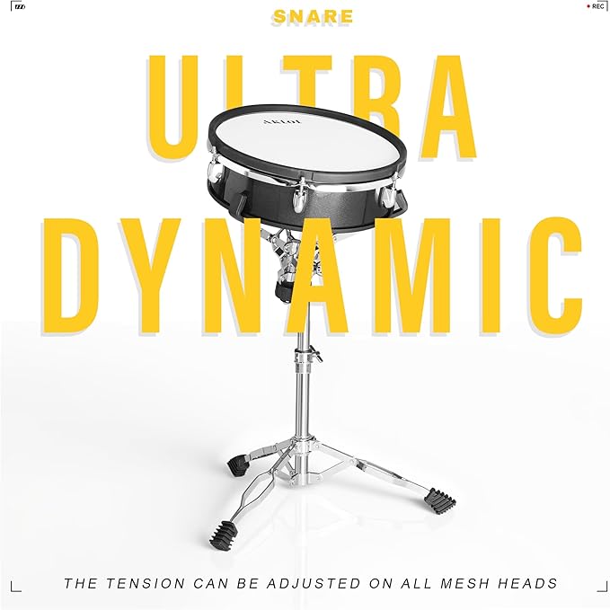 AKLOT Fully-Expandable Electric Drum Set: Independent Stand System, Independent - Image 4