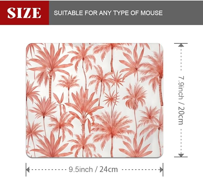 Perfect Paradise Tropical Palm Tree Floral Square Mouse pad, Waterproof - Image 2