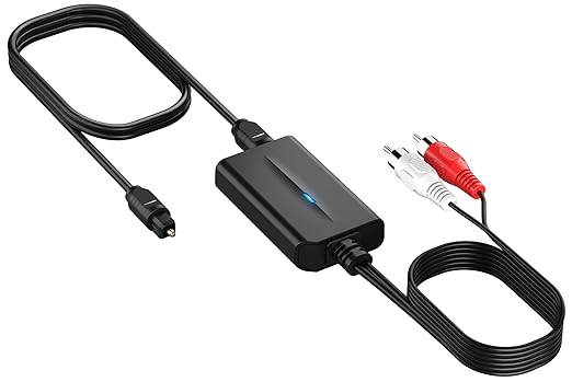 192kHz DAC Digital to Analog Audio Converter 7ft/2.1m Digital Audio Optical to by Digitconvert