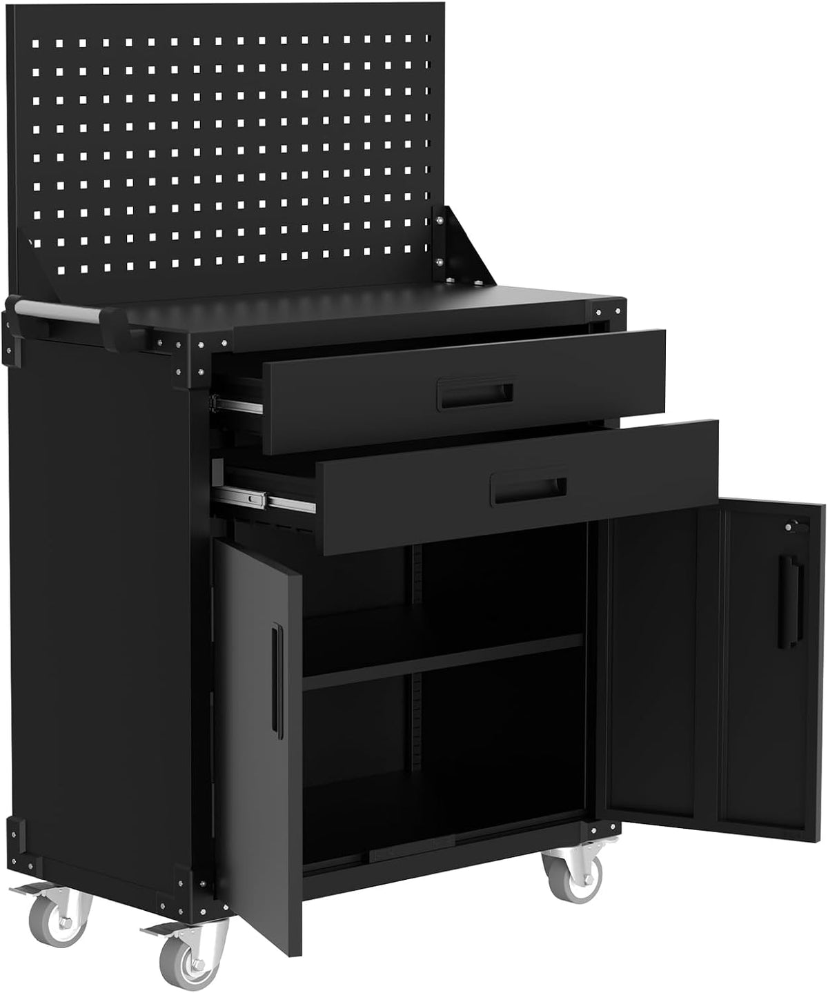 garveehome rolling tool cabinet, heavy duty steel garage, main product view