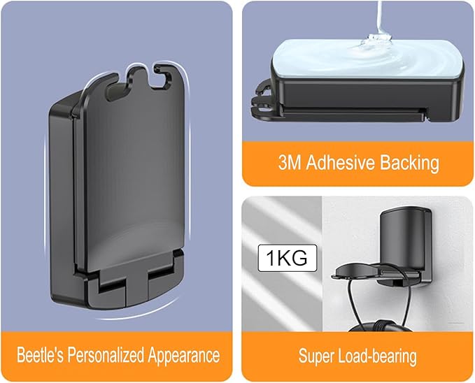 SIROLISA 2-Pack Headphone Stand, Sticky Adhesive Headset Hanger - Image 4