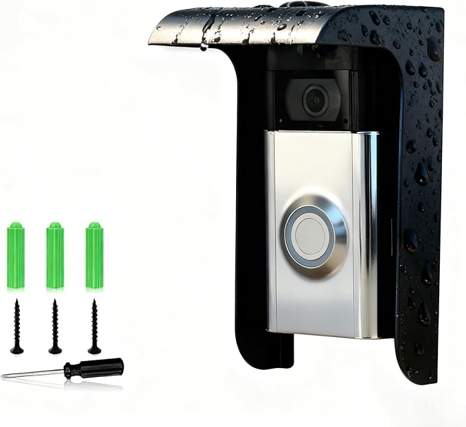 Doorbell Rain Cover, Small Video Doorbell Shield, Outdoor Access Control Keypad by yugeug