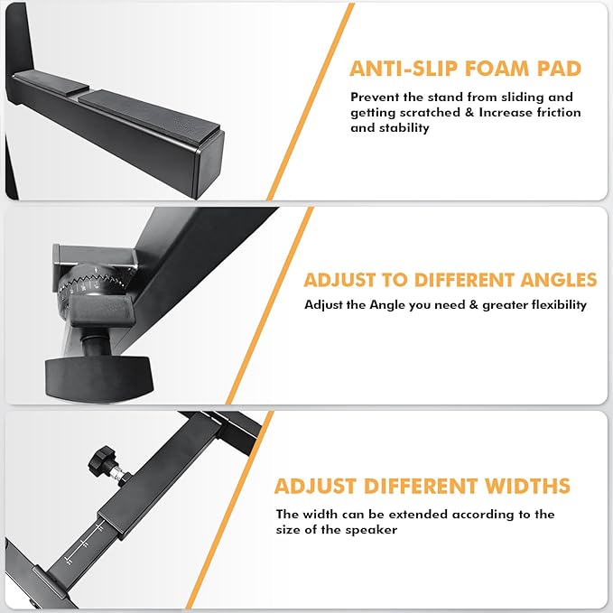 UPELLA Heavy Duty Amplifier Stand, Adjustable Amps Speaker Cabinet Stand Combo - Image 4