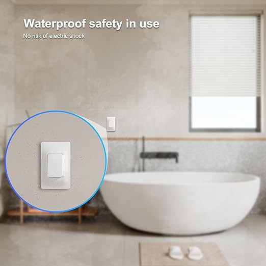 Thinkbee Self-Powered Wireless Light Switch and Receiver Kit, Kinetic Remote - Image 6