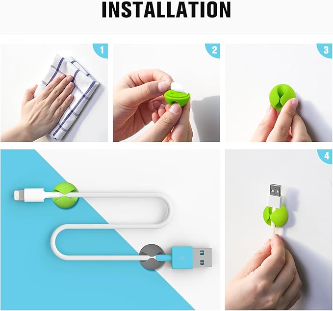 12 Pack Cable Clips, Znben Cable Holder - Image 6