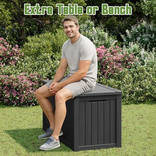 outdoor storage waterproof deck box for patio (160, package contents
