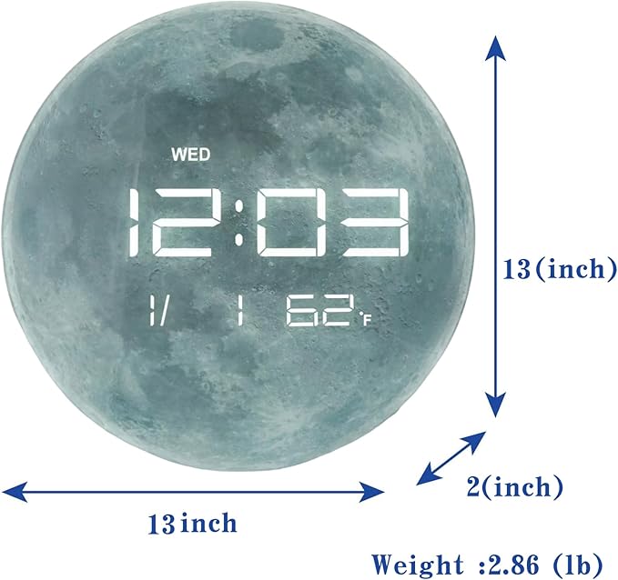 Nbdeal 13" Digital Wall Clock - Image 6