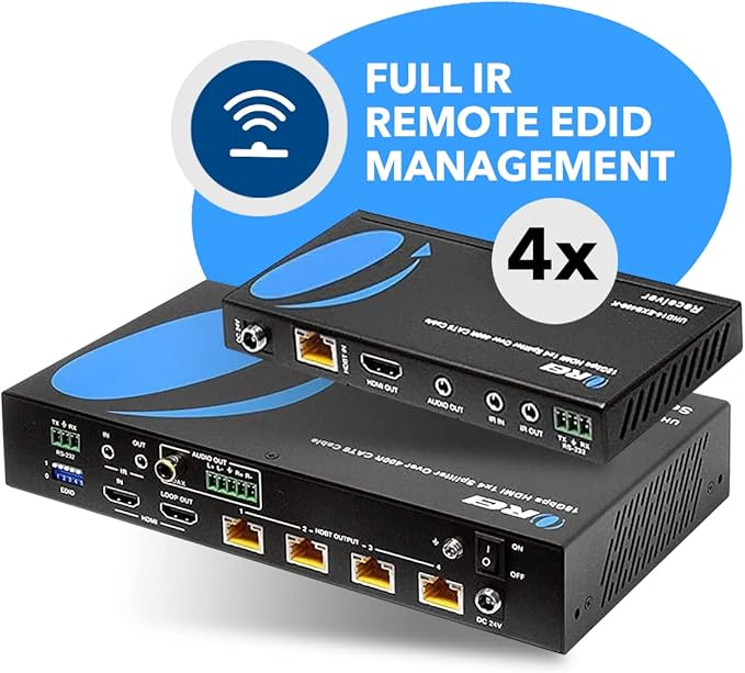 OREI 1x4 HDMI Extender Splitter HDBaseT 4K, HDR - Image 2