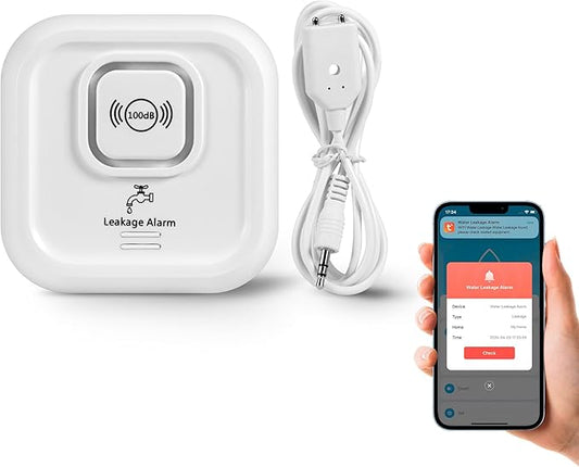 100dB Smart Water Sensor Alarm Water Leak Detector, by HOAYVKJ