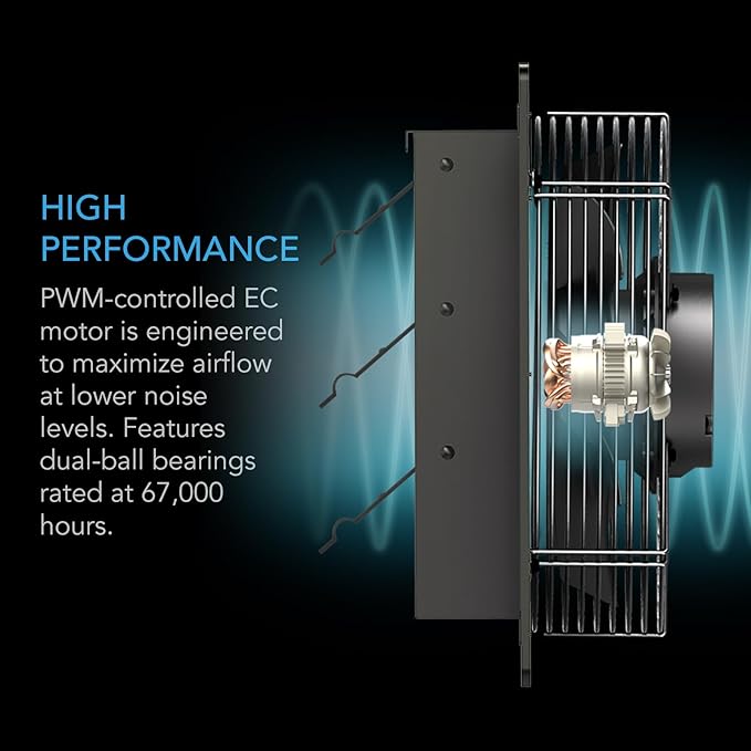 AC Infinity AIRLIFT T14, Shutter Exhaust Fan 14" - Image 4