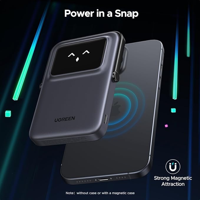 UGREEN Uno Magnetic Power Bank, Wireless Portable Charger, 20W Fast Charging - Image 2