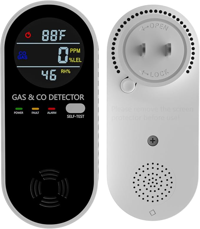 Natural Gas Detectors &Plug in Carbon Monoxide Detector， 4 in 1 Co and Gas - Image 2