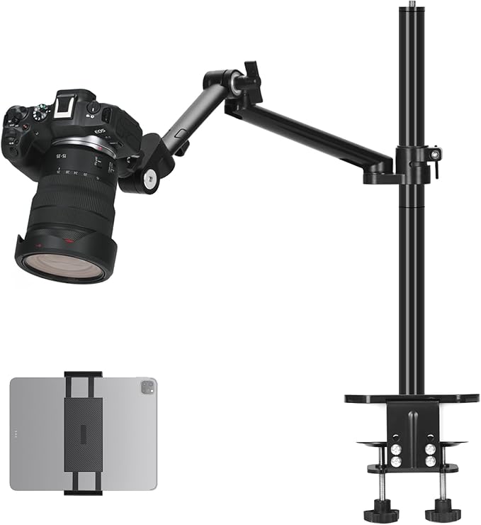 TARION Camera Arm Desk Mount: Heavy Duty DSLR Desktop Mount Camera Stand by TARION