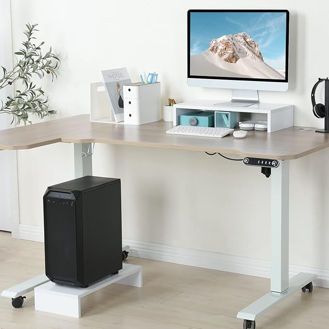 TEAMIX 2 Pack White Monitor Stand Riser - Image 6