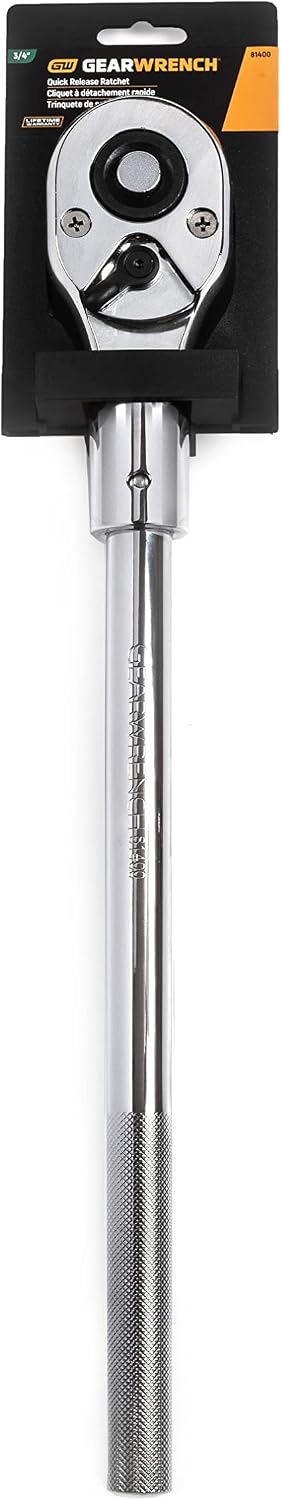 GEARWRENCH 3/4" Drive Quick Release Teardrop Ratchet 19-3/4", 24 Tooth - 81400