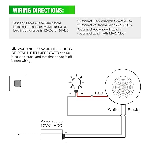 RAYZEEK 12V 24V Low Voltage Ceiling Sensor Pir Occupancy Motion Detector - Image 8