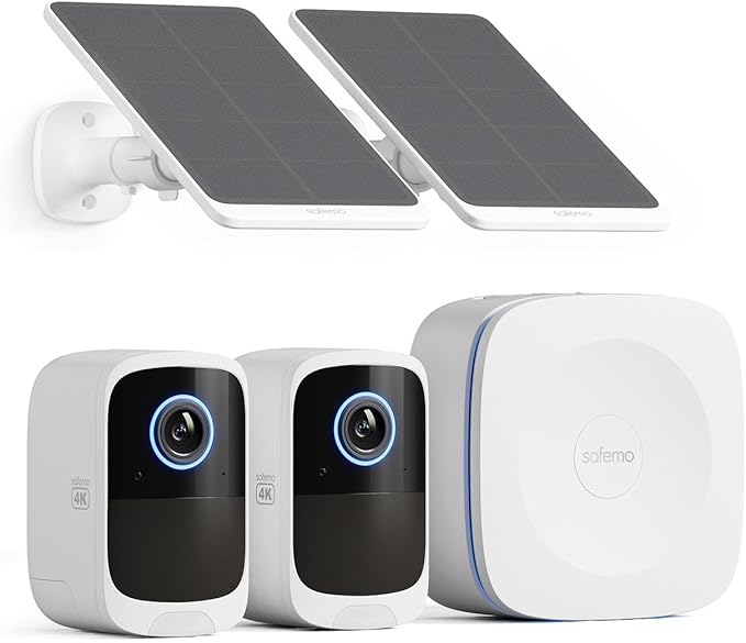 Safemo 4K Security Cameras Wireless Outdoor/Indoor, Battery Cameras by Safemo