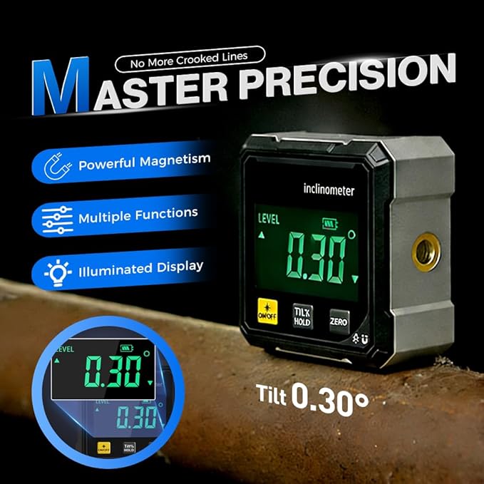 Digital Angle Finder Protractor Tool, 4×90° High Accuracy Measuring Tool - Image 3