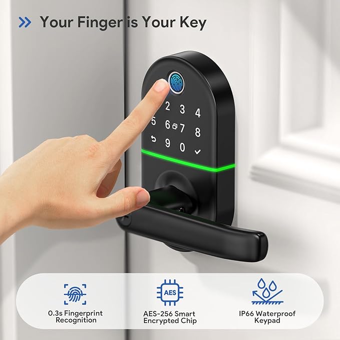Smart Keypad Door Lock with Handle: NICE DIGI Keyless Entry Electronic Lock - Image 5